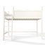 Lit mezzanine double peu encombrant, rangement moderne en bois aggloméré beige pour chambre d'enfant