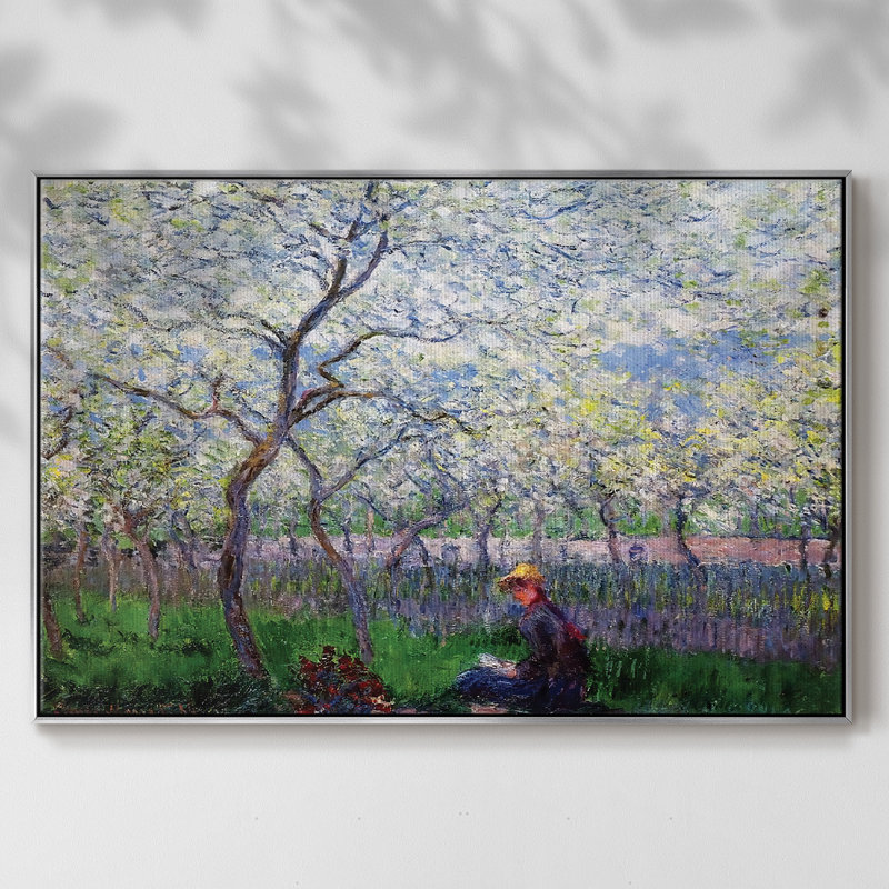 An An Verger In Spring, 1886, reproduction d'art sur toile, H 25 po x l 37 po x P 2 po, Argent