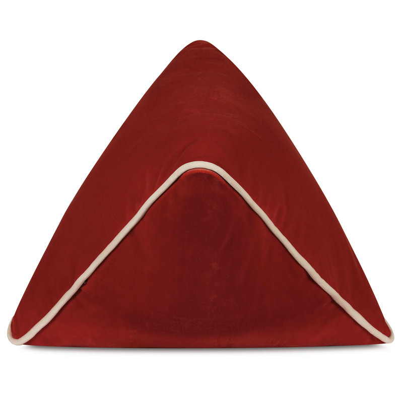 Studio 773 Lifestyle Velvet Triangular Pillow Cover & Insert, Rust