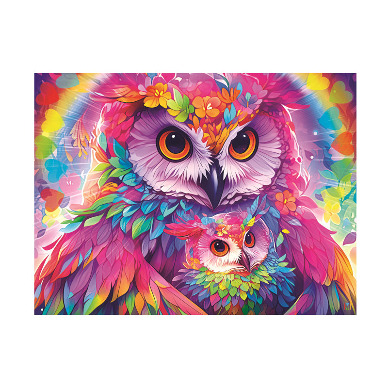 Art sur toile, Michael David Ward Owl Love You Forever, H 14 po x l 19 po