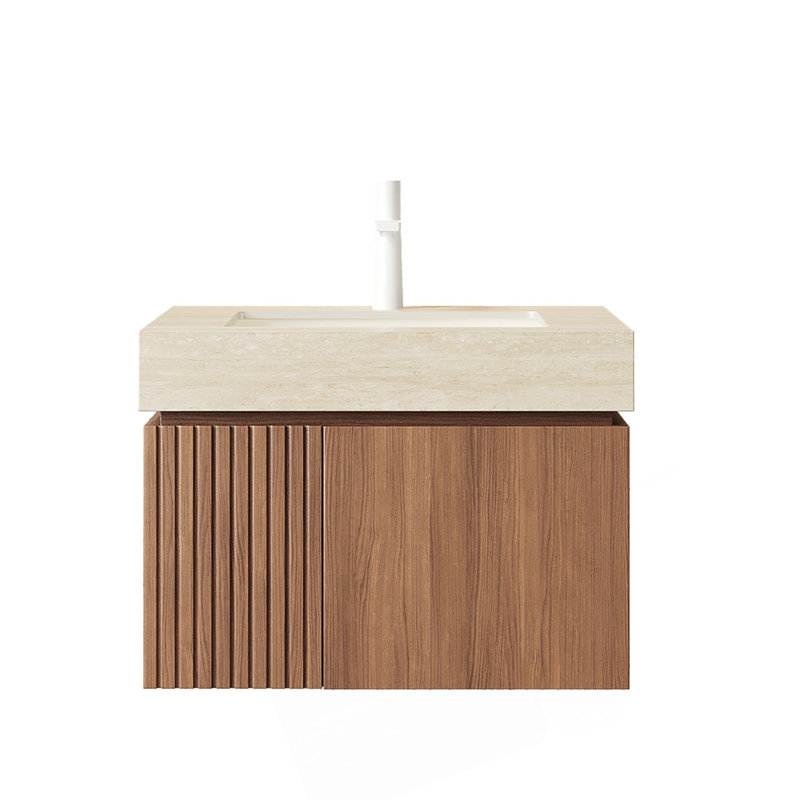 Meuble-lavabo 24 po, Chêne brun, Beige, Monotrou