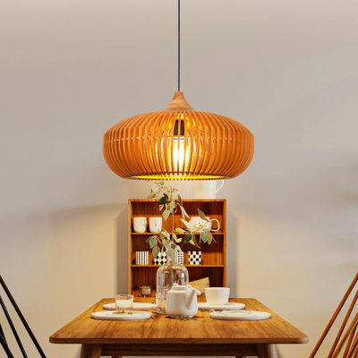Handmade Wood Chandelier Rustic Pendant Light Fixture For Farmhouse Kitchen Island Coffee Shop Restaurant Ceiling Lighting