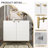 2 Door White Locker Accent Cabinet