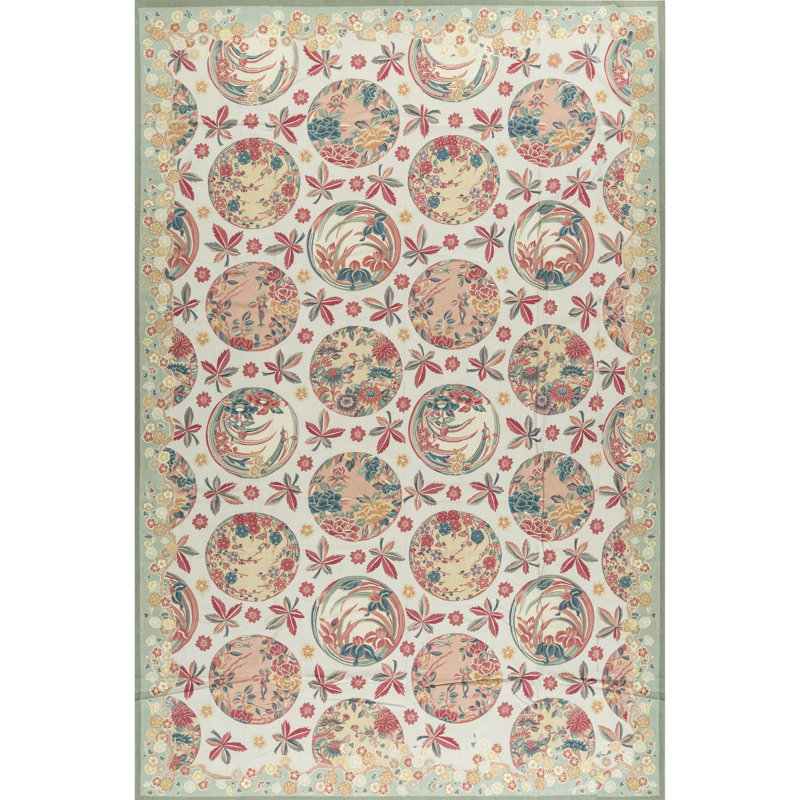 Aubusson Renaissance Wool Floral Area Rug