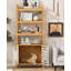 Grande étagère en bois avec rangement, bibliothèque pour chenil pour chien, bibliothèque pour chien 2 en 1
