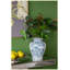 Vase en céramique 9,1 x 11 pouces avec motifs floraux bleus et blancs, vase décoratif en céramique