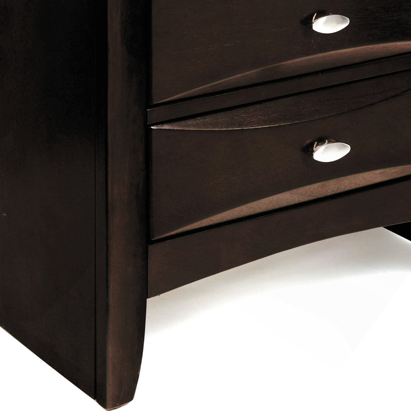 Espresso 2-Drawer Nightstand, Espresso