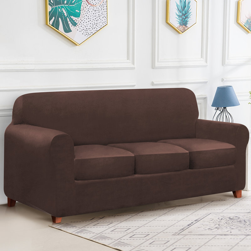 Hearston Box Cushion Sofa Slipcover, Blue