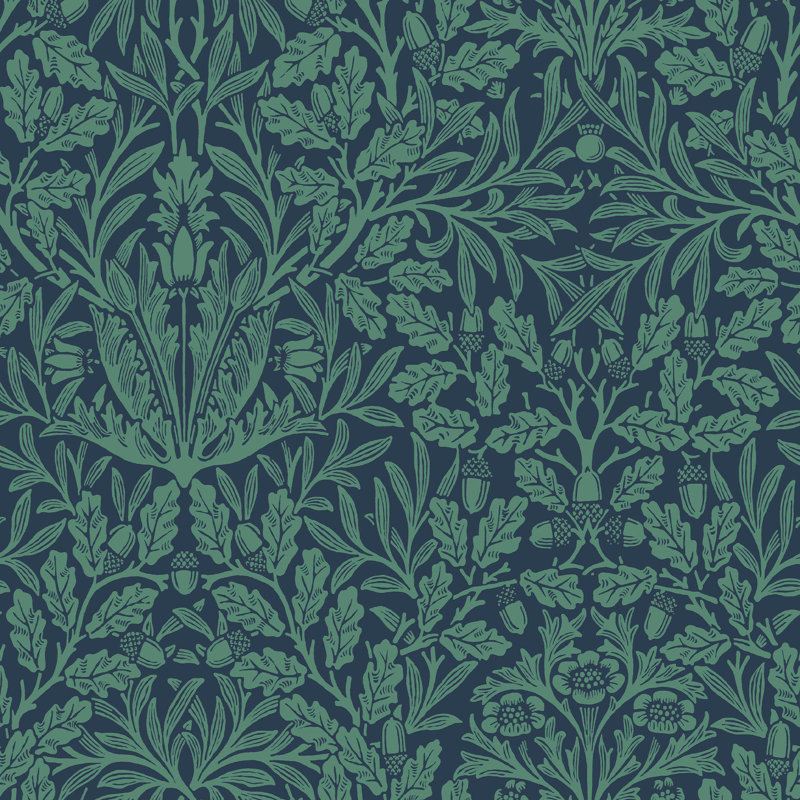 10m x 0.52cm Matte Non-Pasted Wallpaper Roll, Blue
