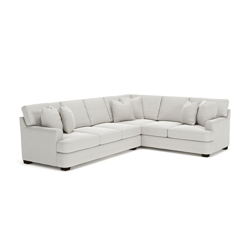 Canapé modulaire en L 125 po Emilio, Vanille Macc, Orienté à droite