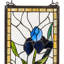 Iris Stained Glass Window Panel