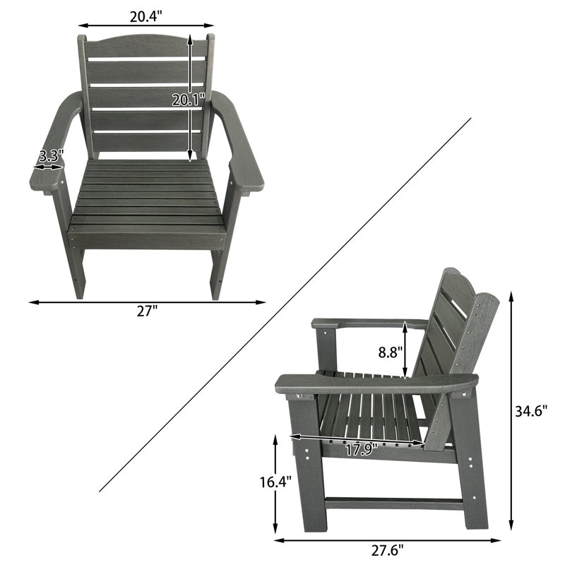 Chaise de patio en PEHD