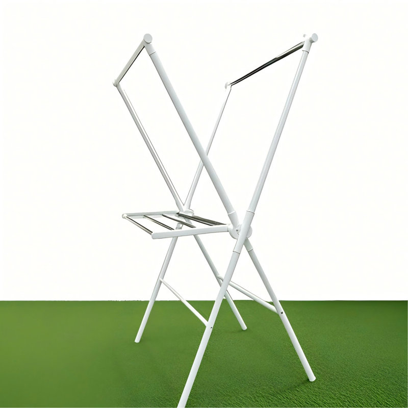 51" Tall adjustable Folding Laundry Drying Rack, White