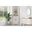 Grande armoire d'angle avec portes pour le salon, la salle de bain, la salle à manger ou la cuisine, couleur: grain de bois beige