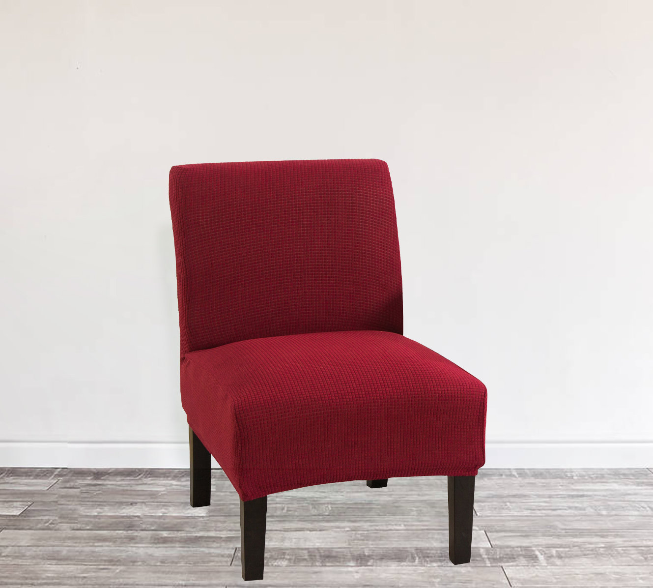 Housse De Chaise Sans Accoudoirs - Tissu Extensible Jacquard | Protection Et Décoration Pour Fauteuil, Lavable