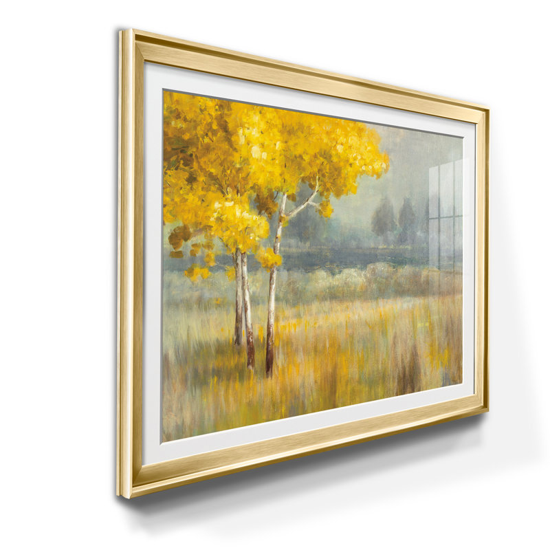 Paysage - Cadre photo, reproduction d'art sur papier, H 18,5 po x l 24,5 po x P 1,5 po, Doré