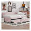 Lit de jour simple rembourré avec couchette, rose
