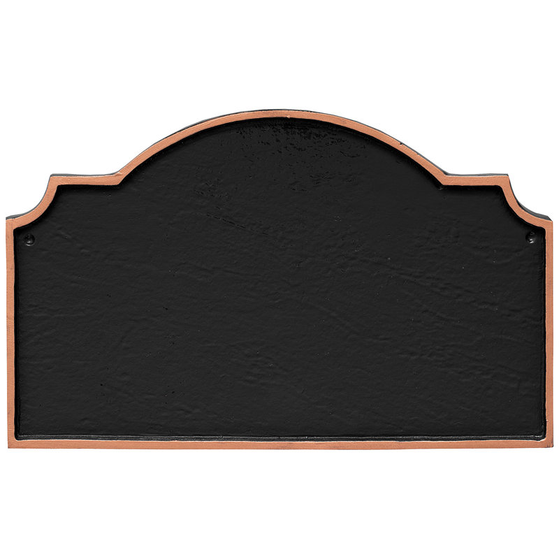 Vanderbilt Estate One Line Address Sign Plaque, Black/Copper