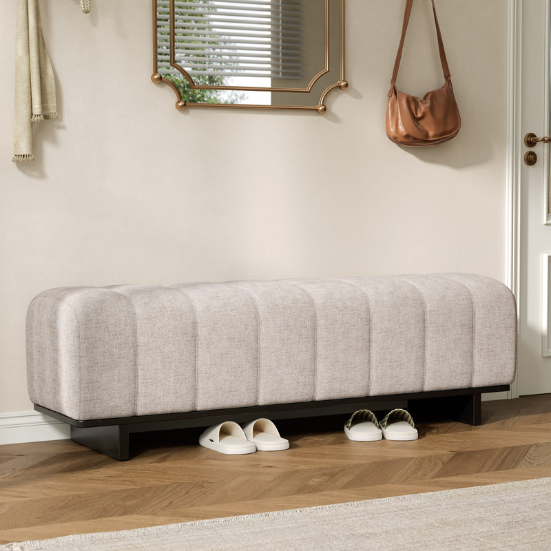 Banc de salle à manger en chenille Oatmeal