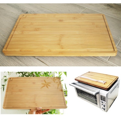 Bamboo Wood Cutting Boards For Mini Smart Toaster Oven Air, 1.2Inch Heat Resistant Silicone Feet