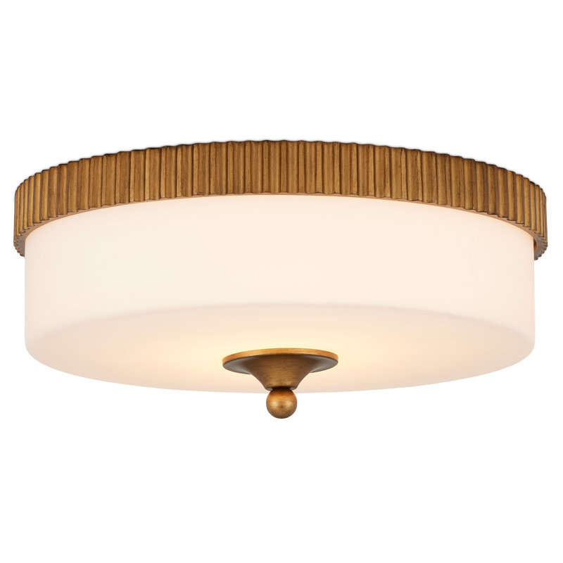 Barry Goralnick Bryce 1 - Light LED Flush Mount, Gold