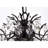 Athyna 3 - Light  16" Antique Black Crystal Chandelier