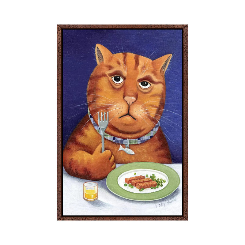 Something Fishy 1 Piece Painting on Canvas, 101.6 cm H x 66.04 cm W, Classic Brown Wood Framed