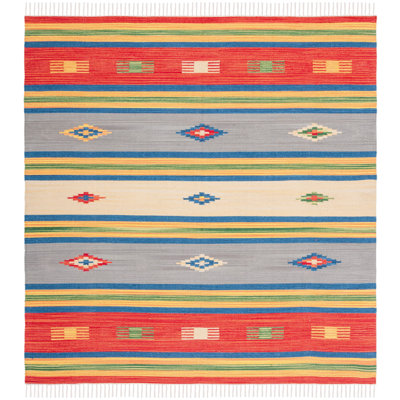 Barhorst Hand Woven Cotton Southwestern Rug