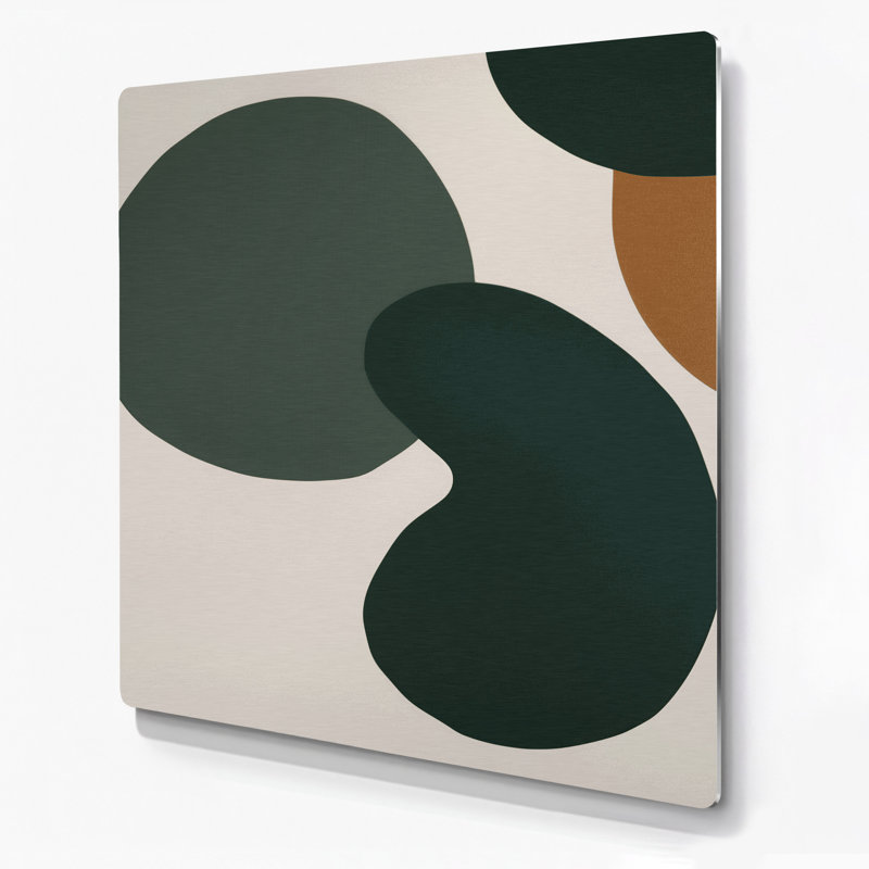 Minimalisme 54, art mural en métal beige, H 12 po x l 12 po