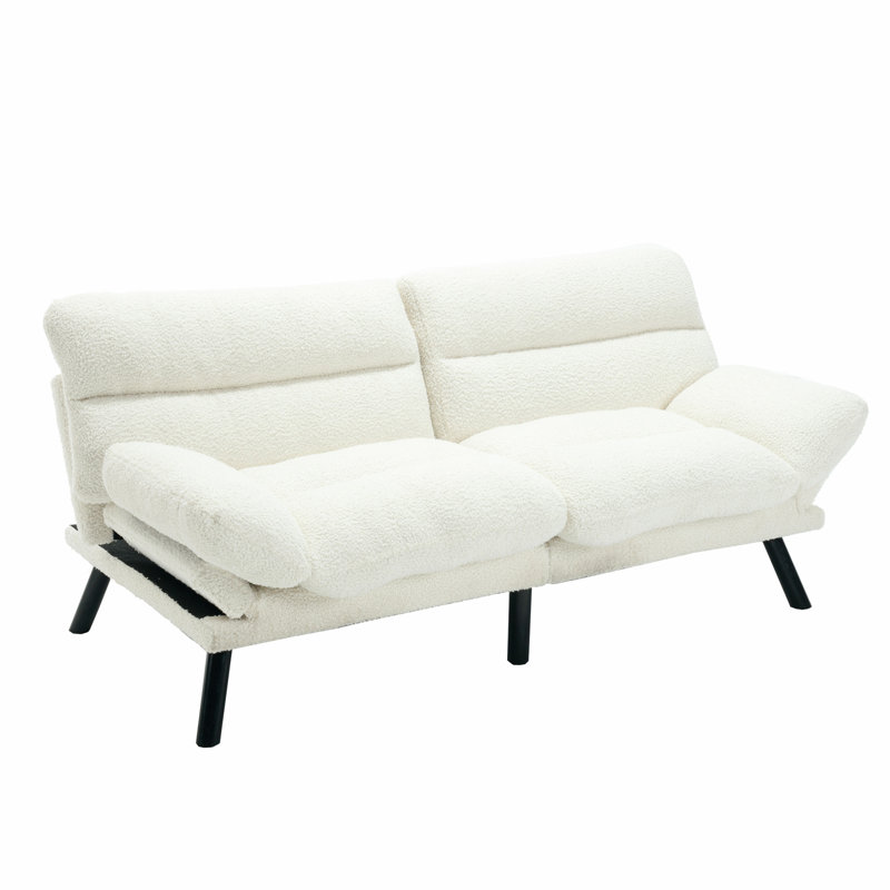 Hillert Upholstered 70.08'' Sofa, White Linen