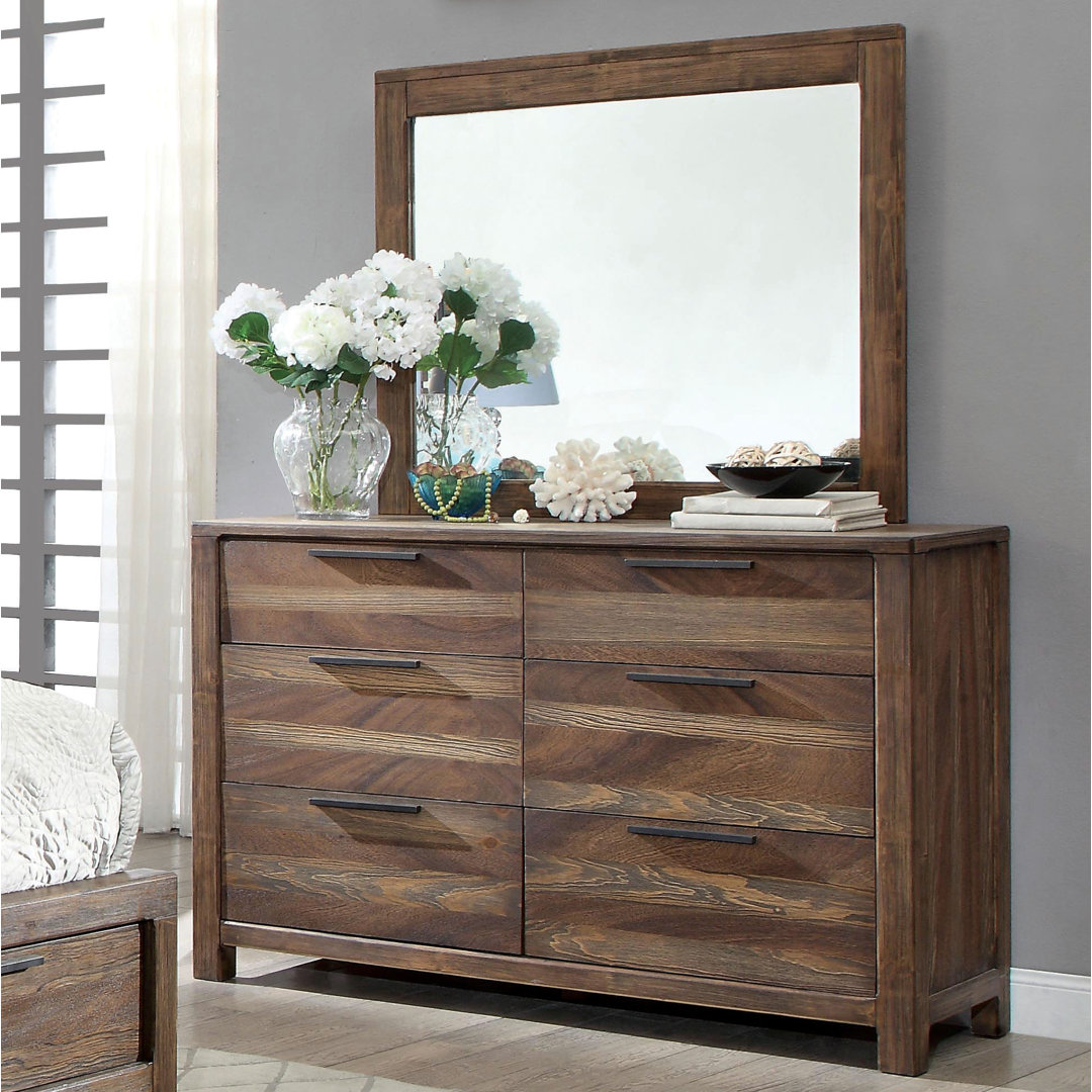 Aston 56'' W 6 - Drawer Dresser with Mirror Laurel Foundry Modern Farmhouse®