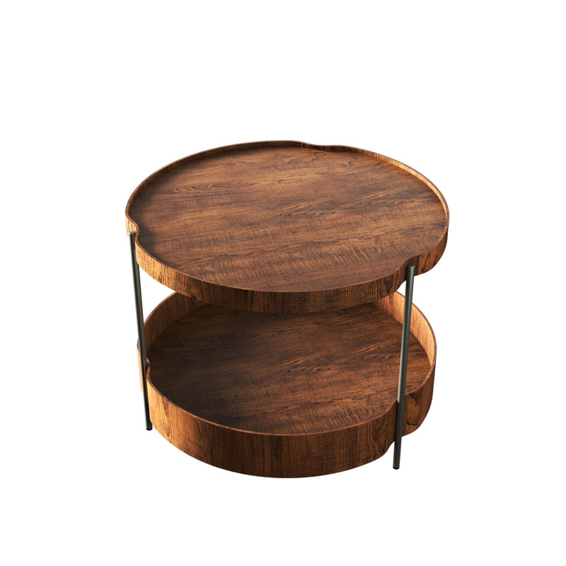Flow Tray Top End Table, 18.1" H x 23.6" W x 23.6" D, Imbuia