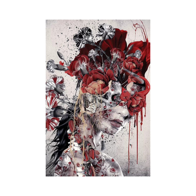 Queen Of Skull by Riza Peker - Wrapped Canvas Print, 66.04 cm H x 45.72 cm W x 1.91 cm D