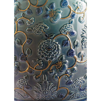Light Teal 16.5" Porcelain Table Vase
