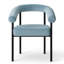 Chaise rembourrée moderne avec accoudoirs courbés-11597297