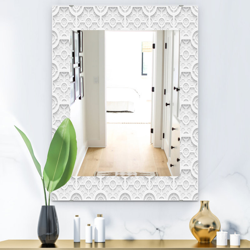 Miroir mural traditionnel 17 mid-century scandinave, H 39,4 po x l 29,5 po