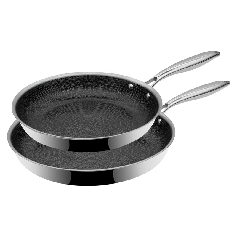 Circlad Series - 2 pcs Frying Pan Set 10"+12" / 26+30 cm - Triply Stainless Steel Circlad