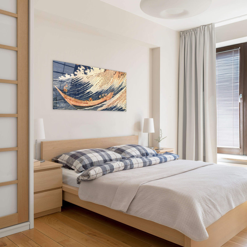 A Wild Sea at Choshi by Hokusai Katsushika 50cm H x 100cm W High Quality Print on Frameless Panel, Lightweight, Ready to Hang