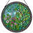 7.8"H Floral Forest Stained Glass Window Panel-1320539488