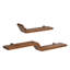 Ensemble de 2 tablettes flottantes en bois de manguier massif Marv-2123128925