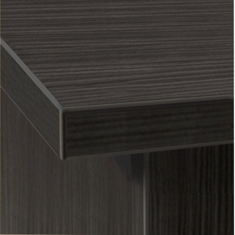 Brenay 103cm H x 85cm W Standard Bookcase, Black Havana