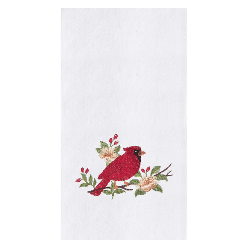 Serviette de cuisine en coton Cardinal Blossom