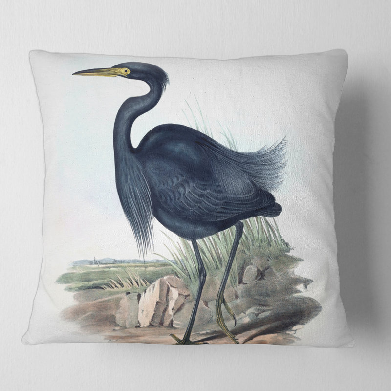 Coussin décoratif à motif d'oiseaux australiens III, 18" x 18"