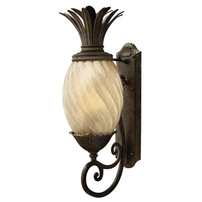 Plantation Bronze 1 - Bulb Outdoor Wall Lantern