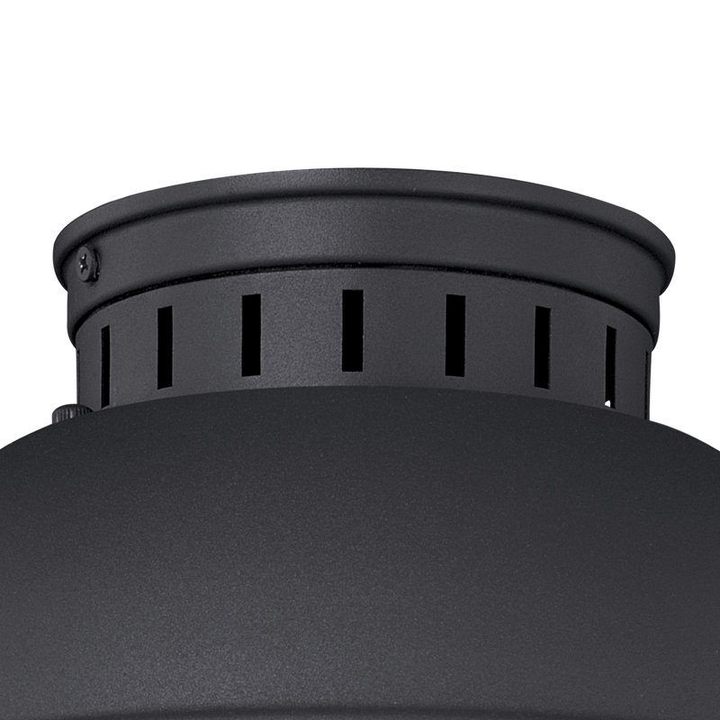 Harwich 10" Black Glass Outdoor Flush Mount Ceiling Light