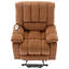 Fauteuil inclinable à massage électrique avec chaleur, vibration, poche latérale pour le salon, la chambre à coucher, brun clair