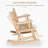 2-Person Wood Rocking Chair With Log Design, Heavy Duty Outdoor Loveseat Featuring Wide Curved Seats For Patio And Garden Use.