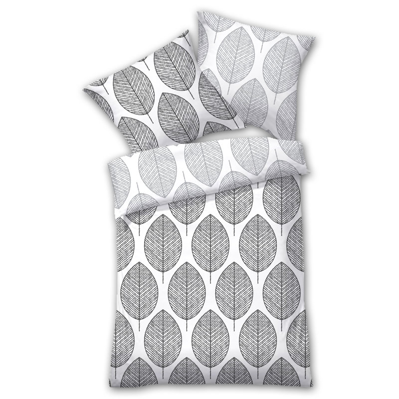 Cotton Blend 155 x 200cm Duvet Cover Set, Graphite, 155cm x 220cm L
