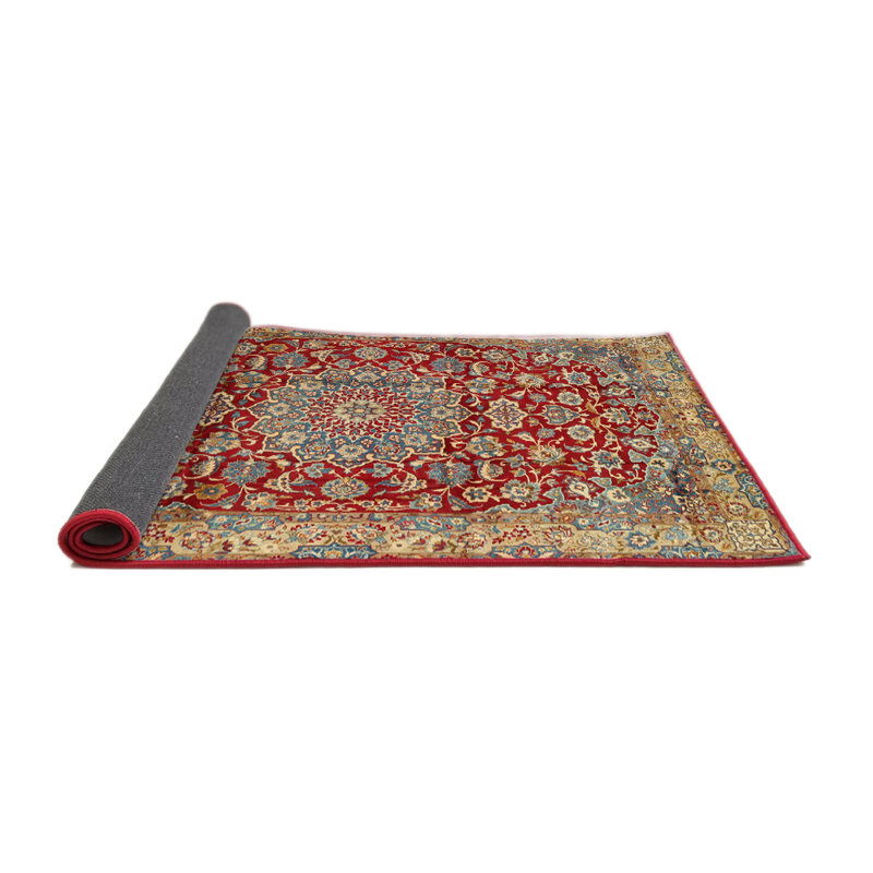 Tapis de style oriental rouge, Rond 8 pi