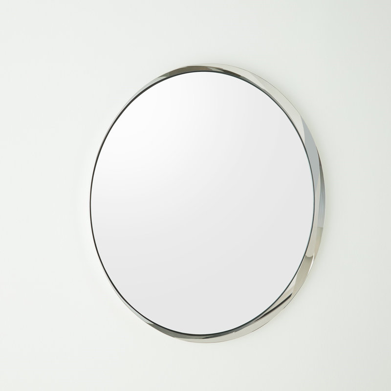 Hudson Round Metal Mirror, 32"H x 32"W x 2.25"D